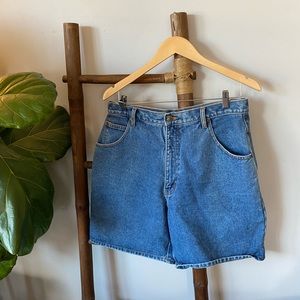 High waisted “mom” jean shorts